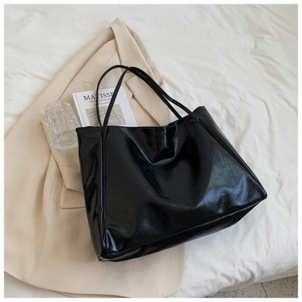 Vintage Handväska PU Läder Väska black