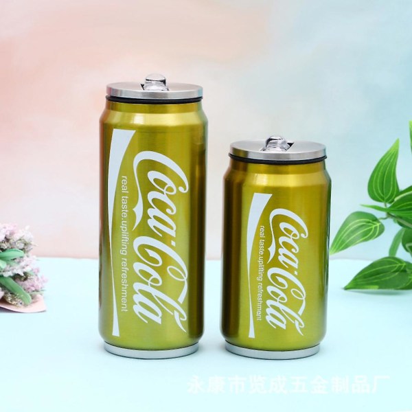 Kaesi 350ml 500ml Rostfritt Stål Utomhus Bilisolerad Sugrör Cola Burkkflaska Kopp 350ml Red