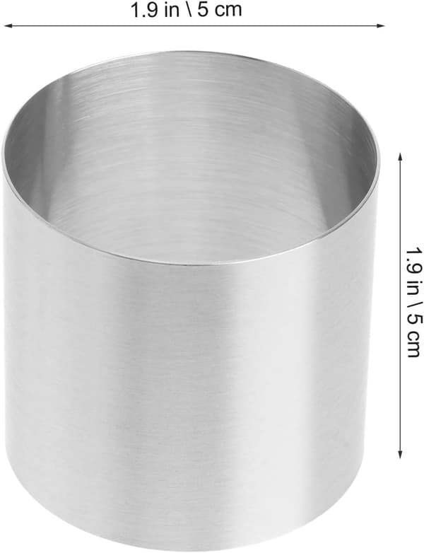 Grilltilbehør, dessertringer 5 cm, dessertringer, 8 stk, kaker, mousse, formring - kake