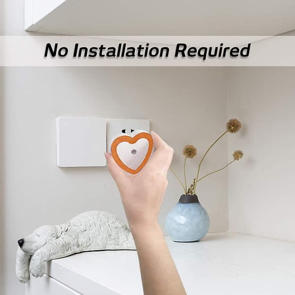 Hjerteformet smart lysstyrt induksjonsnattlys hjemmegaver style2