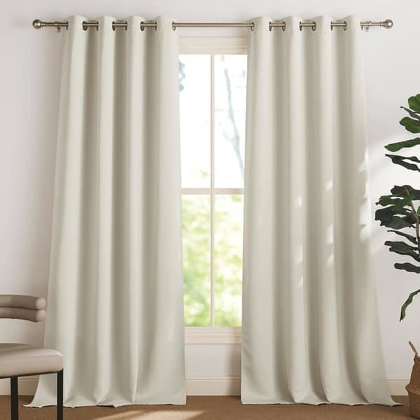 Vindusdekorasjon Termisk isolasjon Anti-kulde Lysblokkerende Lys Beige, 140x240 cm (BxH), 2 stk