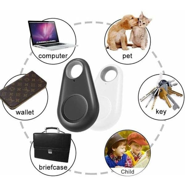 (5-pakning) GPS Tracker Smart Key Finder Locator Anti-Lost Bluetooth