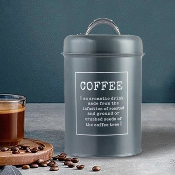 Kaffekrukke Slikkrukke Chokoladekrukke Tørfoder Lufttæt Låg 1,2l Snacks Slik Organizer Køkkenbeholder Til Skabshylde Grå