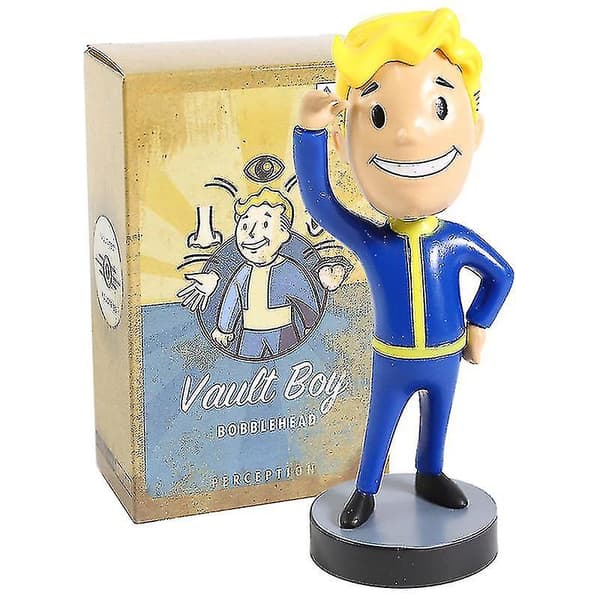 Fallout Vault Boy Bobble Head Dukke PVC Figur Samleobjekt Modell Leke 7 Stiler F Perception