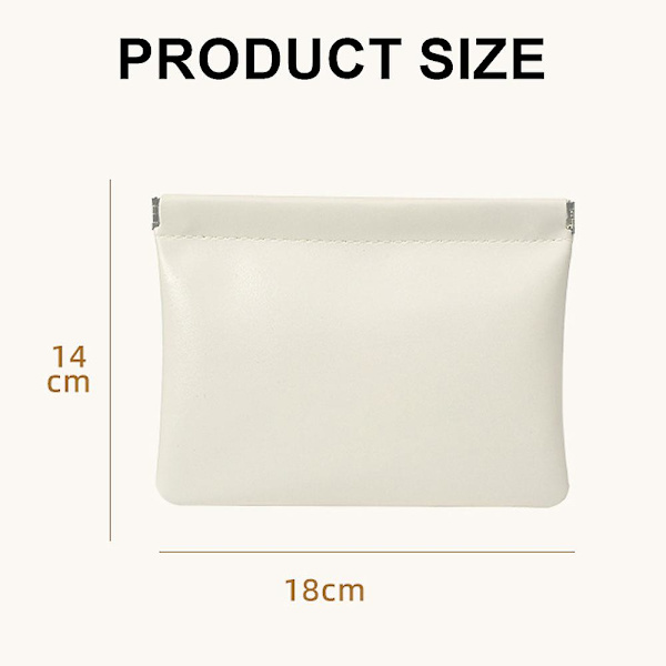 1 stk. Stor Mini Opbevaringspose Multifunktionel Makeup Taske Zero Tegnebog: 11,5 * 12 * 1 cm Milky white