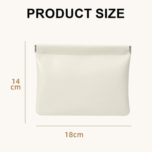 1st Stor mini förvaringsväska Multifunktionell sminkväska Zero Wallet: 11,5 * 12 * 1 cm Milky white