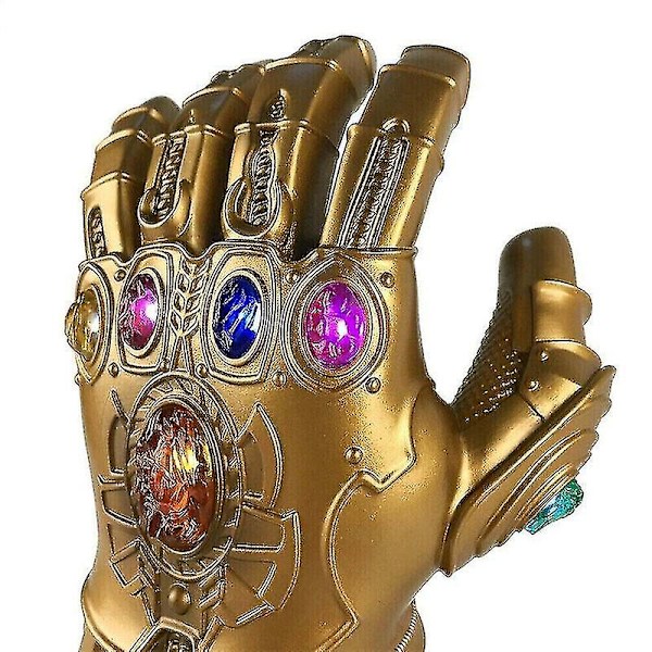Thanos Infinity Gauntlet med LED-lys Avengers 4 Cosplay-leketøy for barn