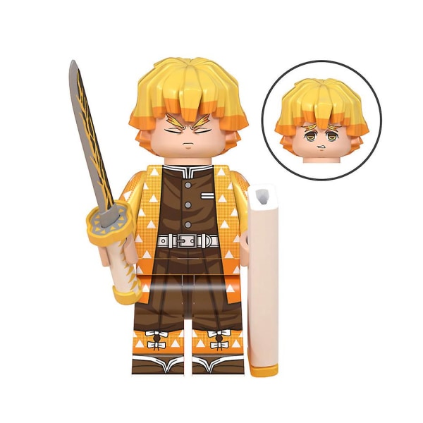 8 stk/sett Demon Slayer Anime-figurer Minifigur Samlet Mini Byggeklossleker Gaver Hjemmedekorasjon