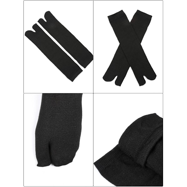 6 par unisex tabi flip flop strumpor geta strumpor bomull split toe tabi strumpor elastiska för kvinnor och män, flerfärgade,
