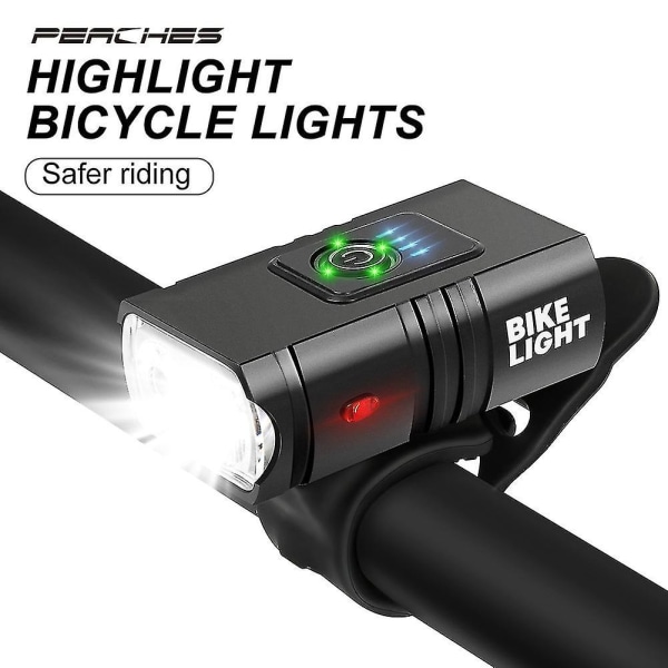 T6 Sykkellys Front 1000 Lumen Sykling Led Kraftig Lommelykt Sykkelbelysning Frontlykt Usb