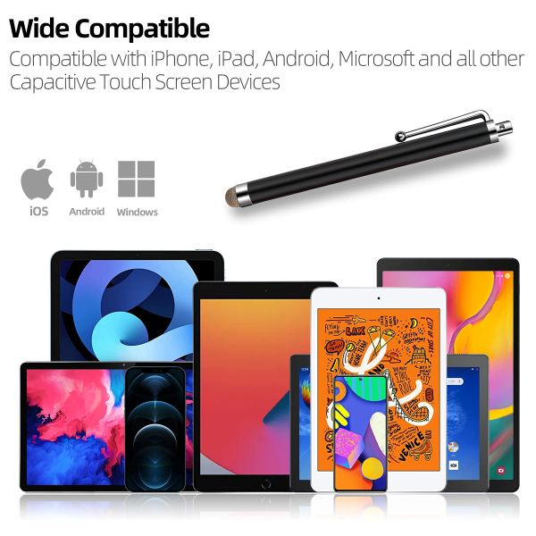 5 Stylus-penner for berøringsskjerm, for iPad Pro Air Android