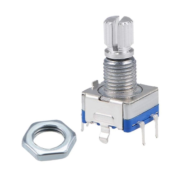 Encoder Kodebryter Digital Potensiometer Ec11 5 Pins 15mm Aksel 10stk Hy