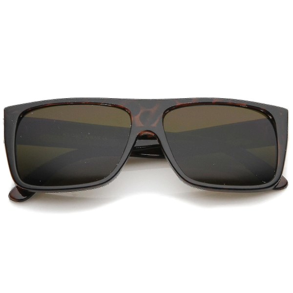 Retro Flat Top Bred Tempel Eazy E Stil Rektangulära Solglasögon 57mm Mimenor_xsdxm