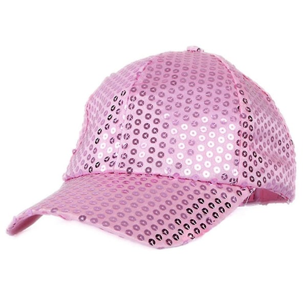 Damer Män Glitter Paljetter Baseball Kepsar Snapback justerbara hattar Pink