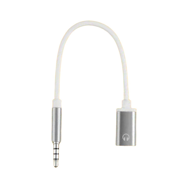3,5 mm han til Type C hun hovedtelefonstik adapter USB C til Aux lydkabel sølv Silver