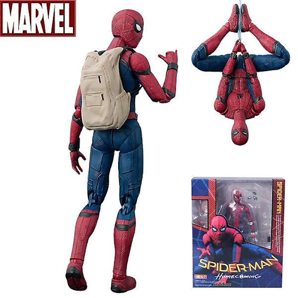 Avengers Spider-man Actionfigur Staty Modell Dockleksak Samling Present SHF Spiderman 2 With Box