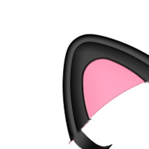 1 Pari Kuulokkeet Cat Ear Söpö Universal Bluetooth-yhteensopiva kuuloke Silicone Kitty Ear Decoration kuuloketarvikkeet (väri: musta) (hy)