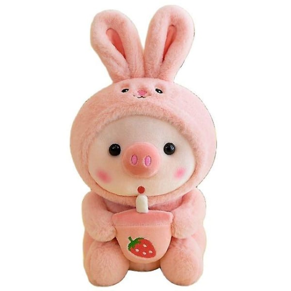 1 stk. 25 cm Cosplay Enhjørning Frø Tiger Bunny Boab Te Plys Pink Gris Plys Legetøj Pige Kælen Baby Appease Dukke Fødselsdagsgave bunny pig about 23-25cm