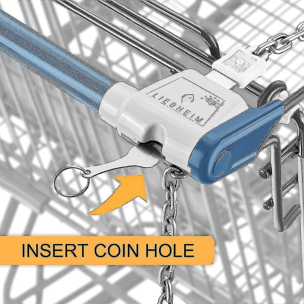 Universal indkøbsvogn nøglebrik 2 stk. Universal indkøbsvogn token nøgle chip indkøbsvogn aftagelige nøgler token mønt nøglering til indkøbsvogne