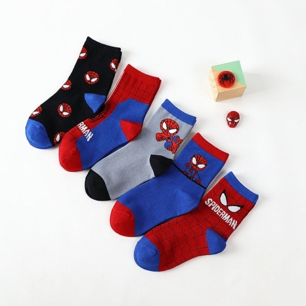 5 par Spiderman Baby Tube Socks XL (9-12 ÅR) XL(9-12 år) XL(9-12 Years)