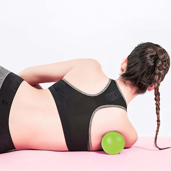 Massage Hockey Ball til Myofascial Afslapning, Fødder, Ryg, Trigger Point Terapi Bold, Muskelknuder, Yoga Green