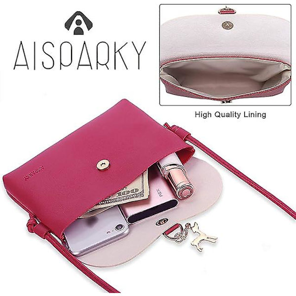 Liten crossbody-väska för flickor i PU-läder, axelväska, handväska, crossbody-väska, presenter till tonårsflickor big rose Red