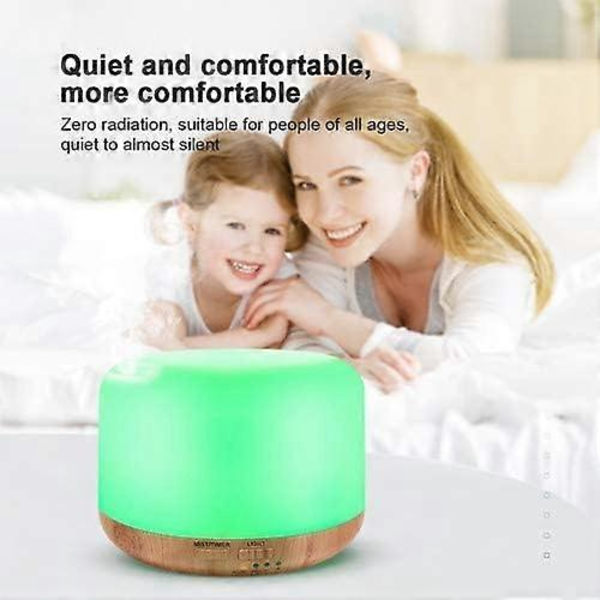 300ML EU Standard Eterisk Oljediffuser, Ultralyd Luftfukter Aromaterapi Diffuser med 7 farger LED Aromaterapi Lys