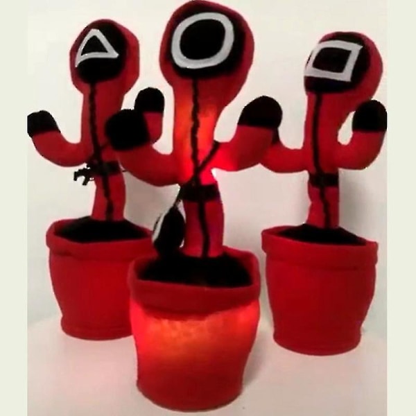 Sähköinen squid game kaktuslelu Supersöpö laulava tanssiva pehmolelu Triangle Battery