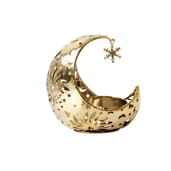 Ramadan kynttilälyhdyn kynttilänjalka Gold