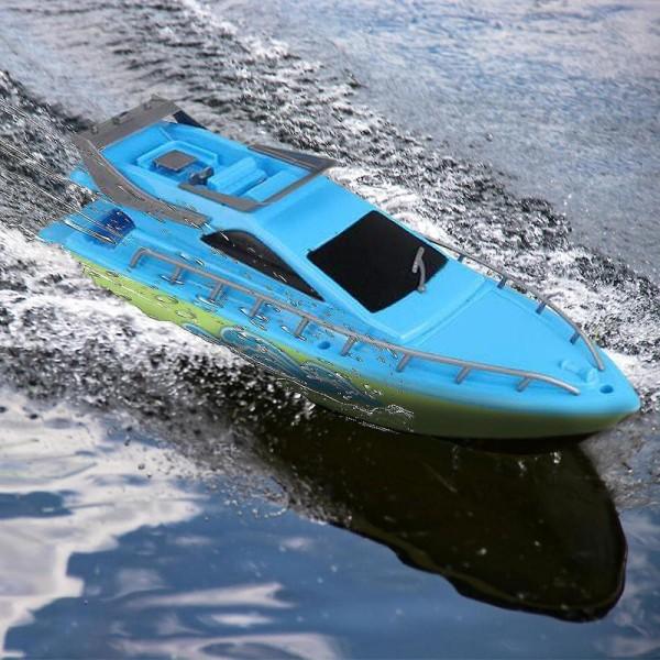 Fjernstyrt båt for barn og voksne, Rc-båter 2,4 GHz elektronisk fjernstyrt båt, rask Rc-racerbåt [DmS] Blue