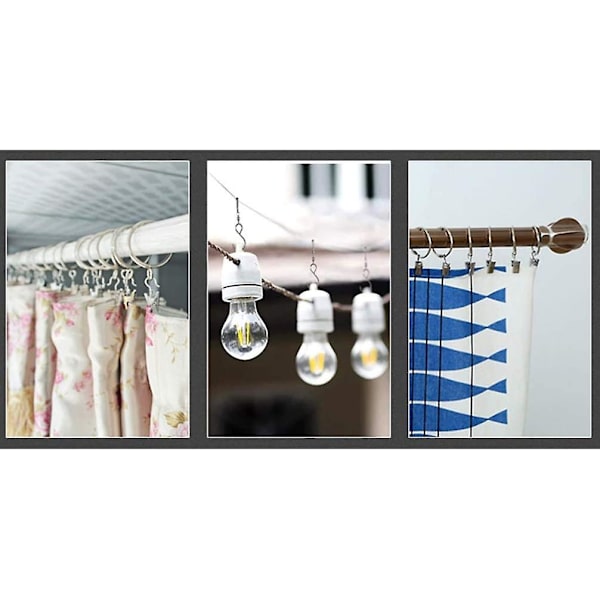 Spinning Windsocks Hook Swivel Dual Clips Swivel Hooks Clips Wind Chimes Clip Spiral Wind Spinner Hangers Smooth Spinning Dual Clip Dual Swivel(10pcs,