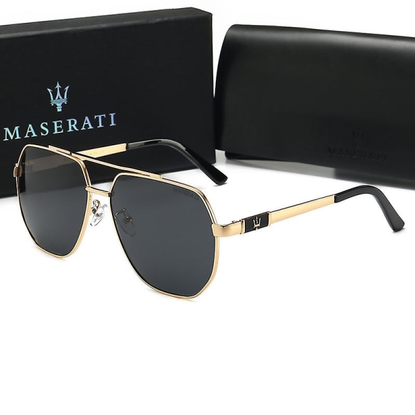 Nye solbriller Maserati solbriller med stort stel Maserati polariserede kørebriller til mænd Color C