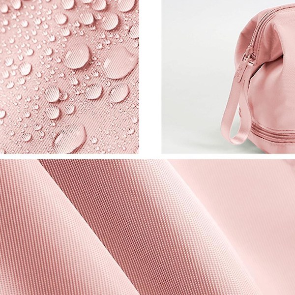 Förvaringsväska för kosmetika med dubbla lager, bärbar necessär, tillverkad av polyester