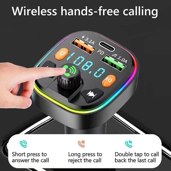 Bluetooth Bil Adapter Fm Transmitter Usb Radio Håndfri Mp 3 Musikafspiller