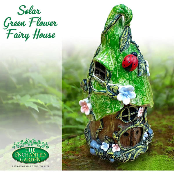 FORTRYLLENDE HAVE Fehus Grøn Blomster Ornament Udendørs Dekoration Fehave Tilbehør Statue Alfe Pixie Feer Hjem