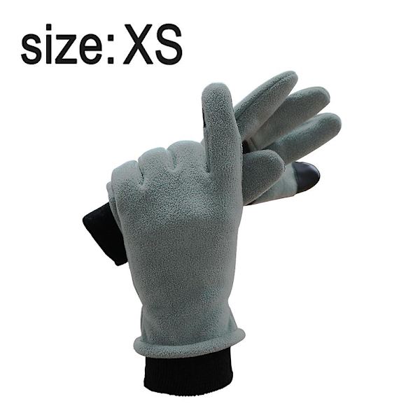 Fleece Termiska Handskar Höst Och Vinter Utomhus Herr Och Dam Termiska Handskar Pekskärm Handskar XS