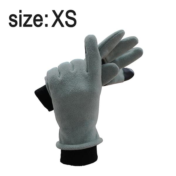 Fleece Termiske Handsker Efterår Og Vinter Udendørs Mænds Og Kvindernes Termiske Handsker Touchscreen Handsker XS