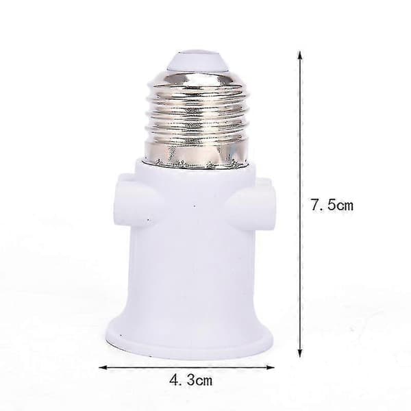 Pbt Brandsikker E27 Pære Adapter Lampeholder Base Sokkel Konvertering Med EU Stik Black