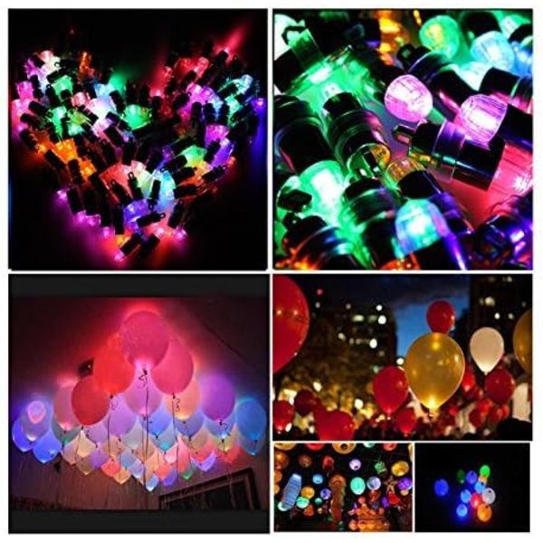 LED-ilmapallovalot, 30 kpl mini LED-lyhtyvalot, paristokäyttöiset mini LED-valot paperilyhdyille, DIY-malleille Halloween-joulujuhliin Colorful