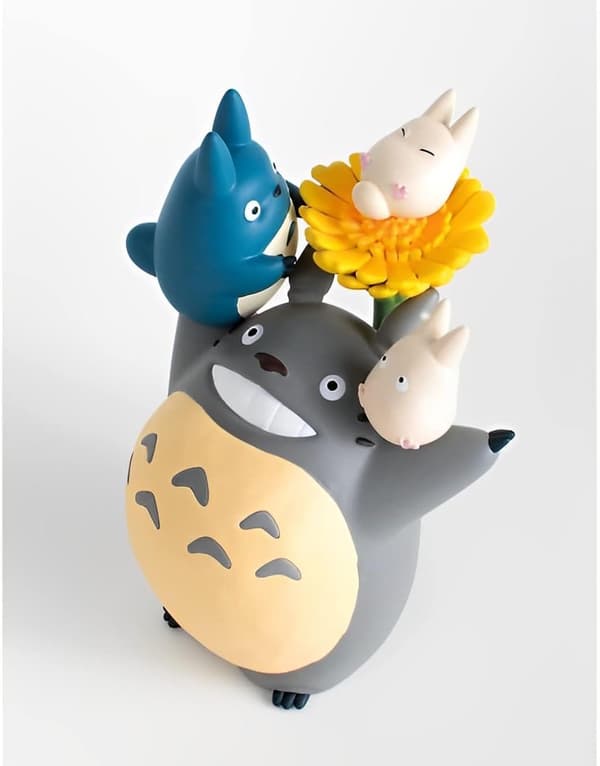 Min Nabo Totoro (Blomster og Totoro) Samleobjekt Figur for Stapling og Dekorasjon