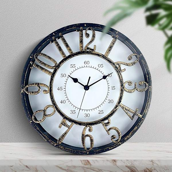 12-tommer Kreativ Nordisk Enkel Retro Klok Quartz Klok