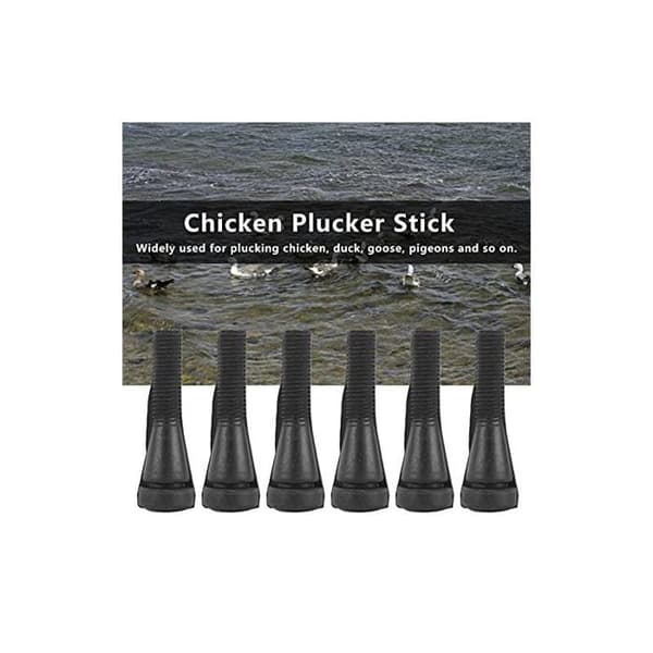 100 STK Kyllingeplukkerfingre, Fjerkræhårfjernelse Gummifingerplukker til Kylling, And (Sort)