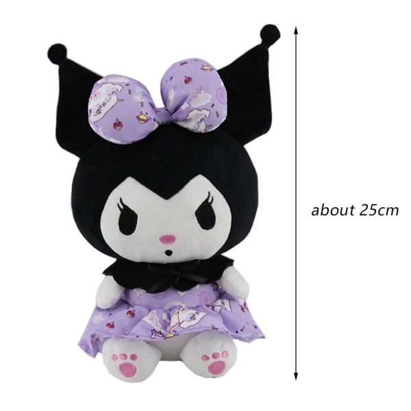 Söt My Melody Cartoon Kuromi Plyschleksaker Rosa kjol Pink Skirt