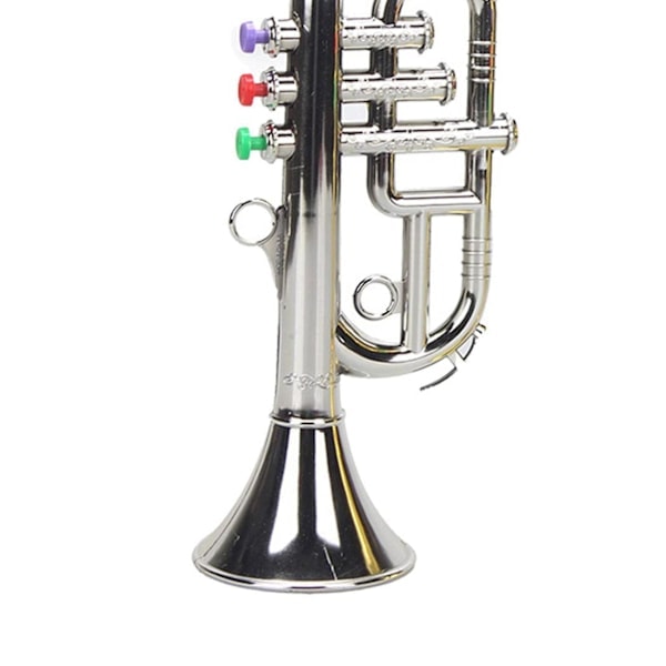 Trompet 3 toner 3 farvede taster simulationsspil Mini musikalsk blæseinstrument til børns fødselsdag