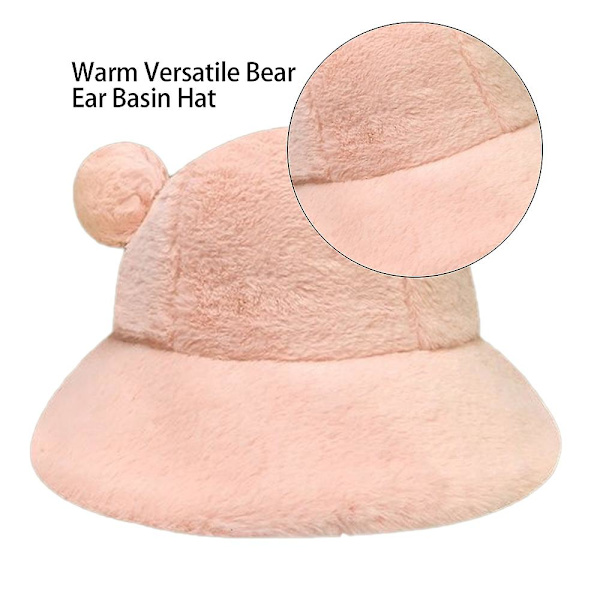 Spand med søde fiskerhat Vinter Hold Varme Sjov Leopard Print pink