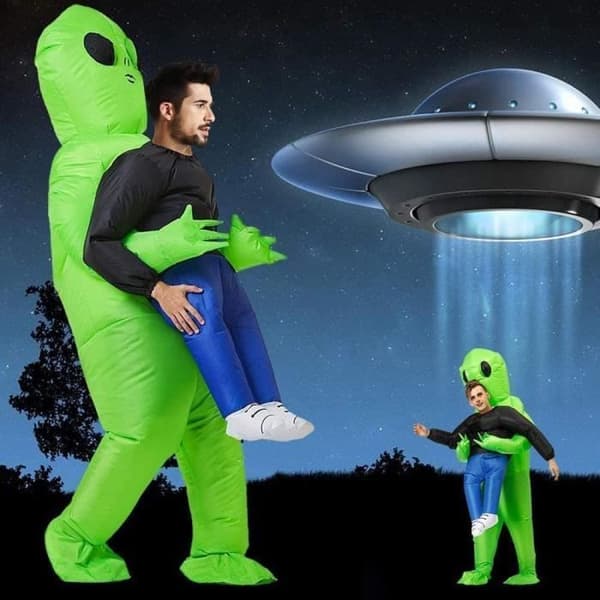 Uppblåsbar Alien-dräkt för barn - Halloween-dräkt - Karneval - Grön