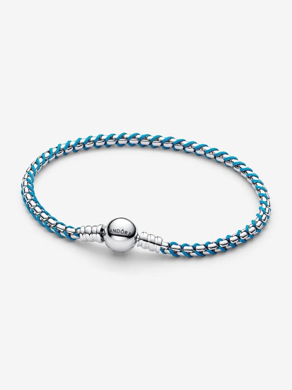 Pandora - Blått rep ormkedjearmband - Sterling silver 7.1in/18cm