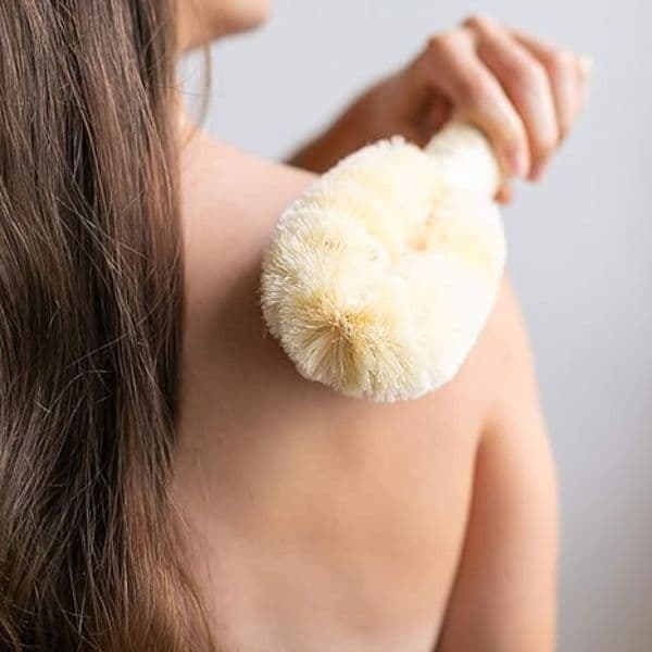 Bade- og brusebørste til tør hud og krop i sisal | Naturfibre til forbedring af blodcirkulationen