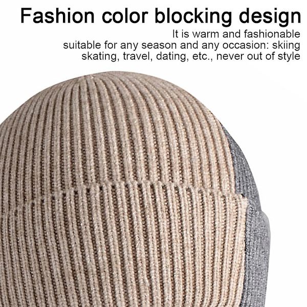 Hatt for kvinner og menn Vinterlue Dame Mansjettlue Lue Varm Lue Tibetansk Blå+rosa Khaki color*gray