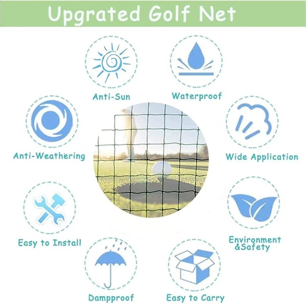 3mx3m Golfträning Nät Träning Heavy Duty Impact Nät För Utomhus--